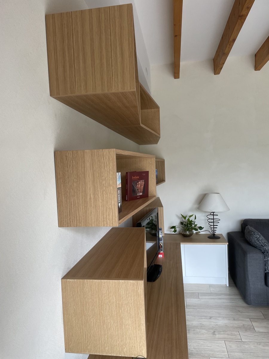 Projet Helena – Meuble TV, bibliothèque et entrée