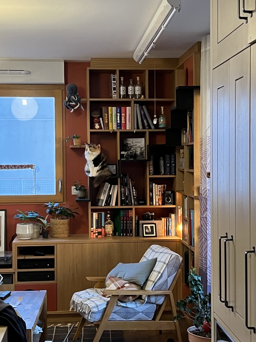 Projet Elena – Bibliothèque d’angle et espace ludique