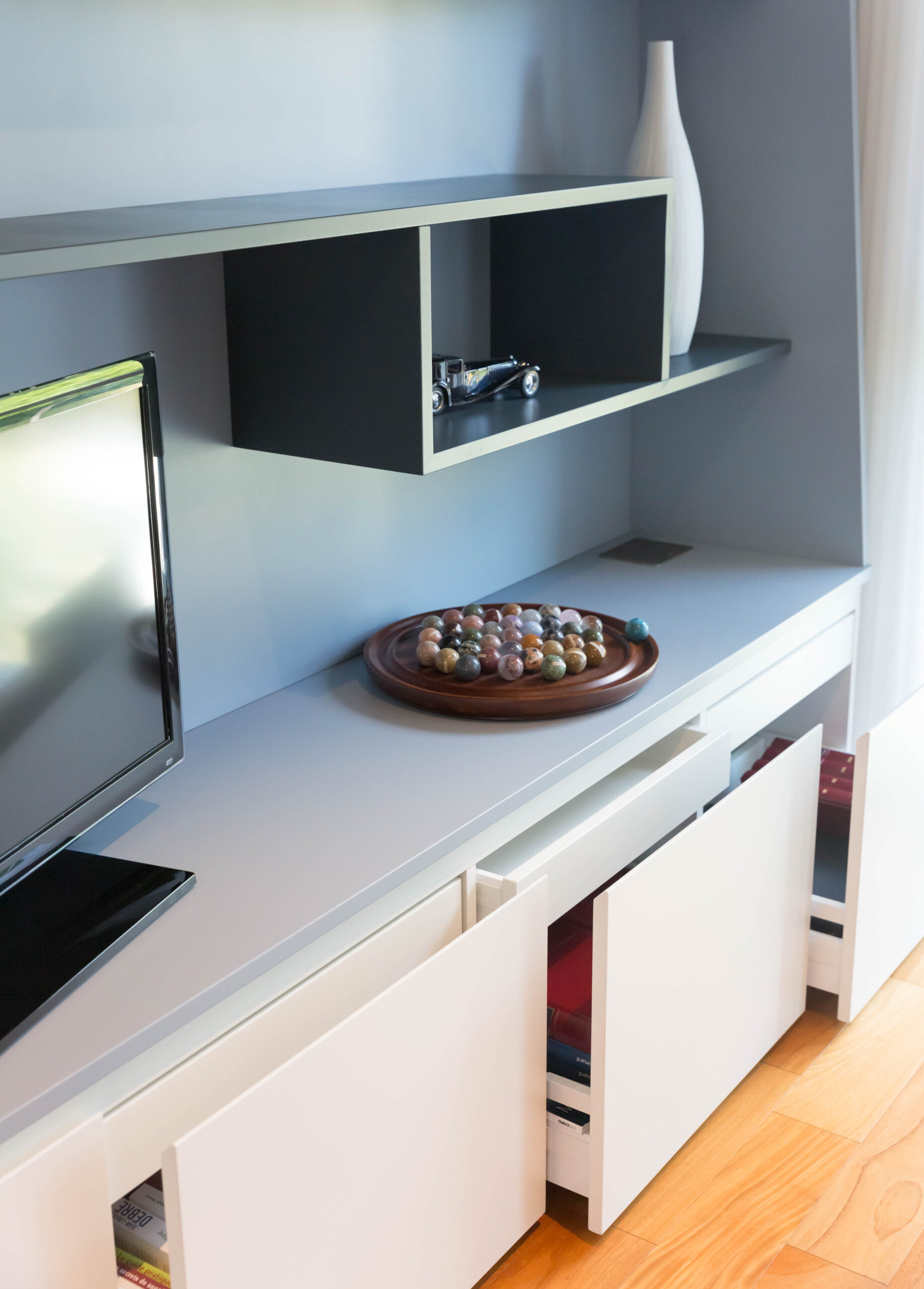 Projet Venus – Agencement Sur-Mesure Meuble TV à Chantepie