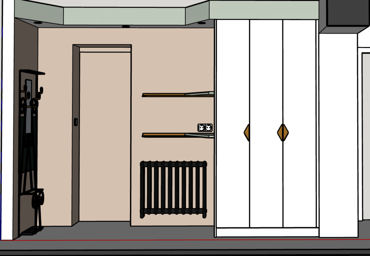 Projet Jodie – Bibliothèque et entrée d’une maison rénovée