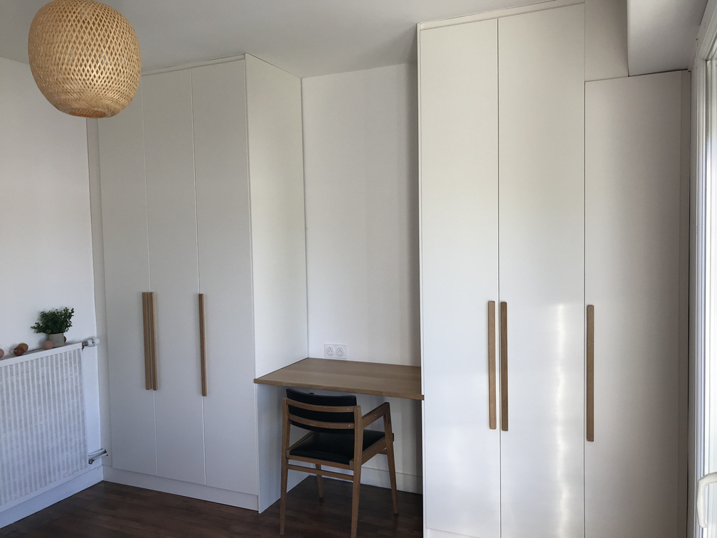 Projet Anne I – Agencement sur mesure de placards pour deux chambres – Larmor Plage