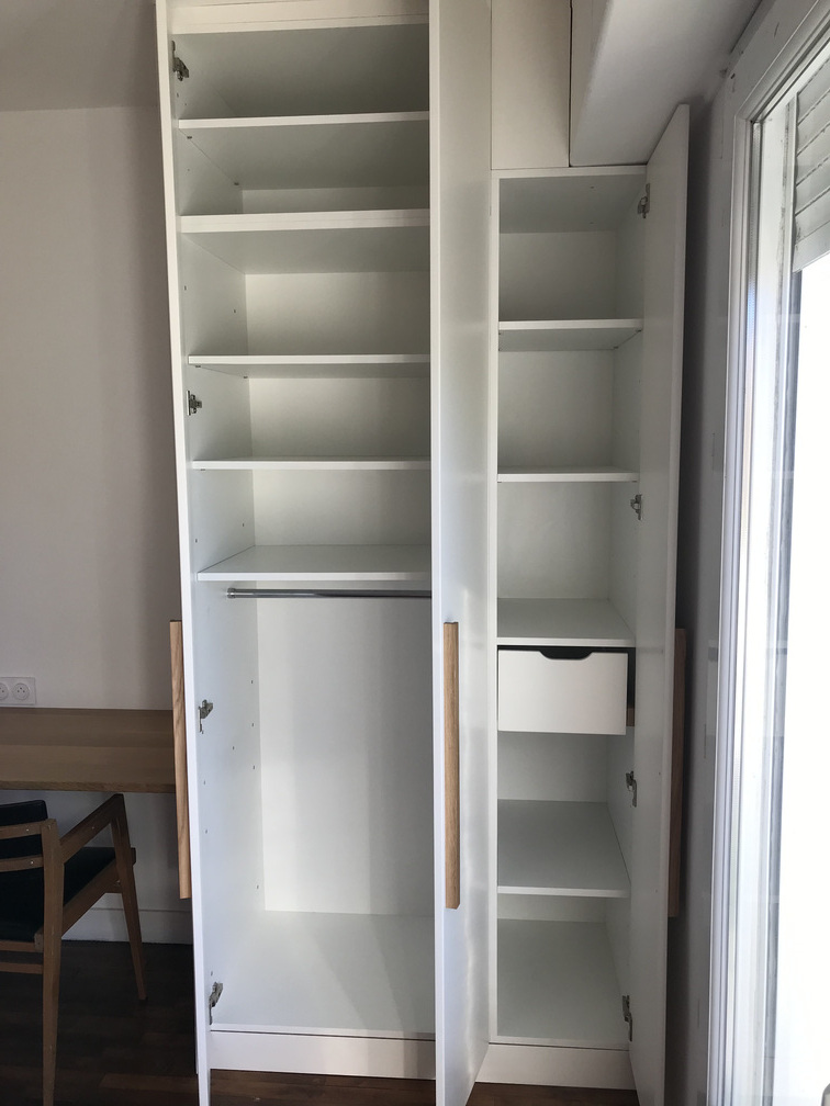 Projet Anne I – Agencement sur mesure de placards pour deux chambres – Larmor Plage