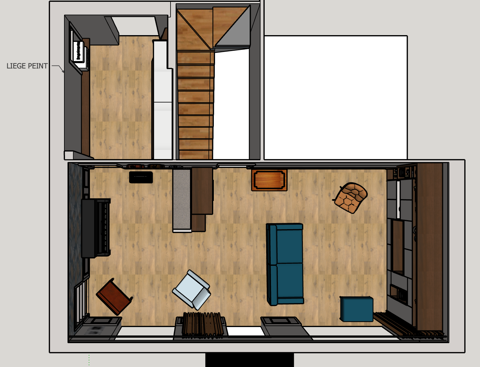 Projet Anne-Sophie – Rénovation d&rsquo;un salon, d&rsquo;un bureau et d&rsquo;un escalier à Rennes