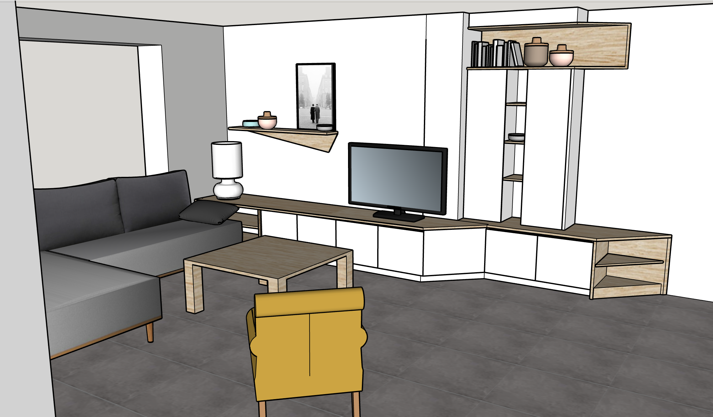 Projet Rachel – Agencement Sur-Mesure d&rsquo;un Meuble TV à Cesson-Sévigné