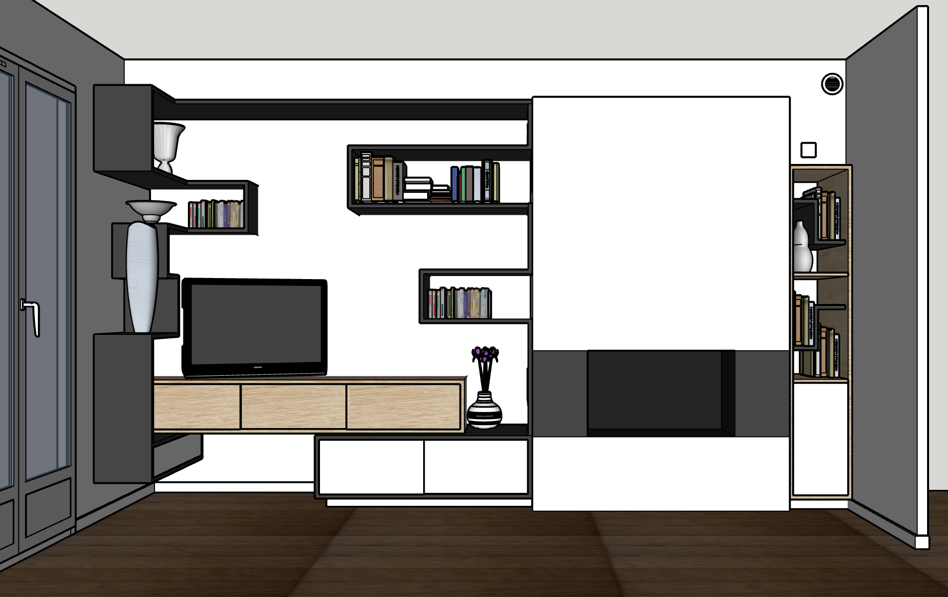 Projet Sylvia – Agencement Sur-Mesure Meuble TV à Cesson-Sévigné