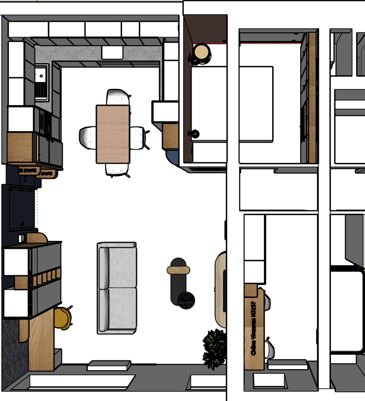 Projet Inna – Multi-espaces d’un appartement