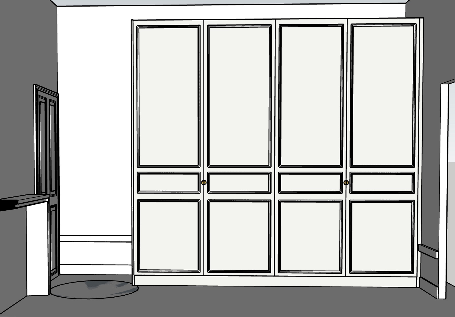 Projet Shannen I – Agencement sur mesure d’un dressing et d’un bureau sur Rennes