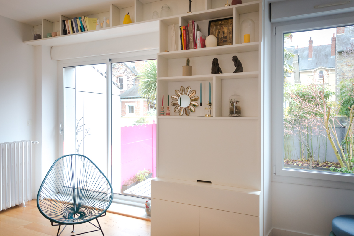Projet Maureen – Agencement Sur-Mesure Meuble TV & Entrée à Rennes