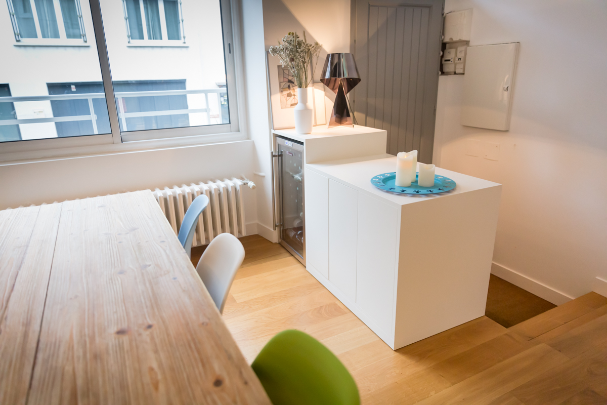 Projet Maureen – Agencement Sur-Mesure Meuble TV & Entrée à Rennes