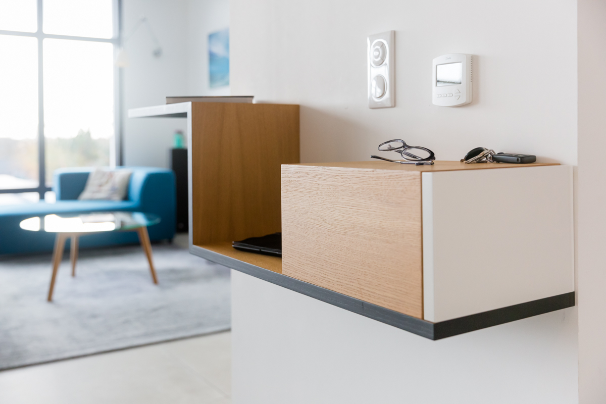 Projet Andie – Agencement Sur-Mesure d&rsquo;un Meuble TV à Saint-Grégoire