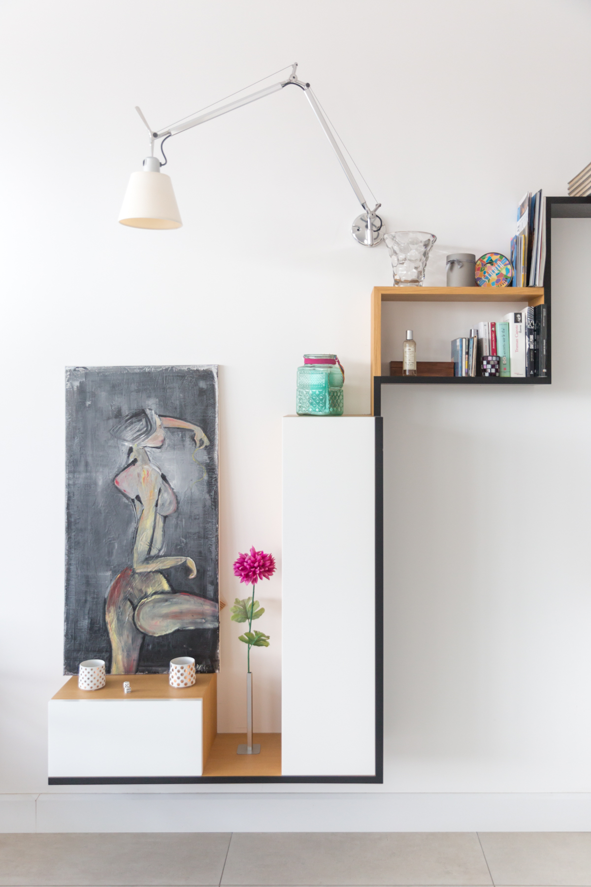 Projet Andie – Agencement Sur-Mesure d&rsquo;un Meuble TV à Saint-Grégoire