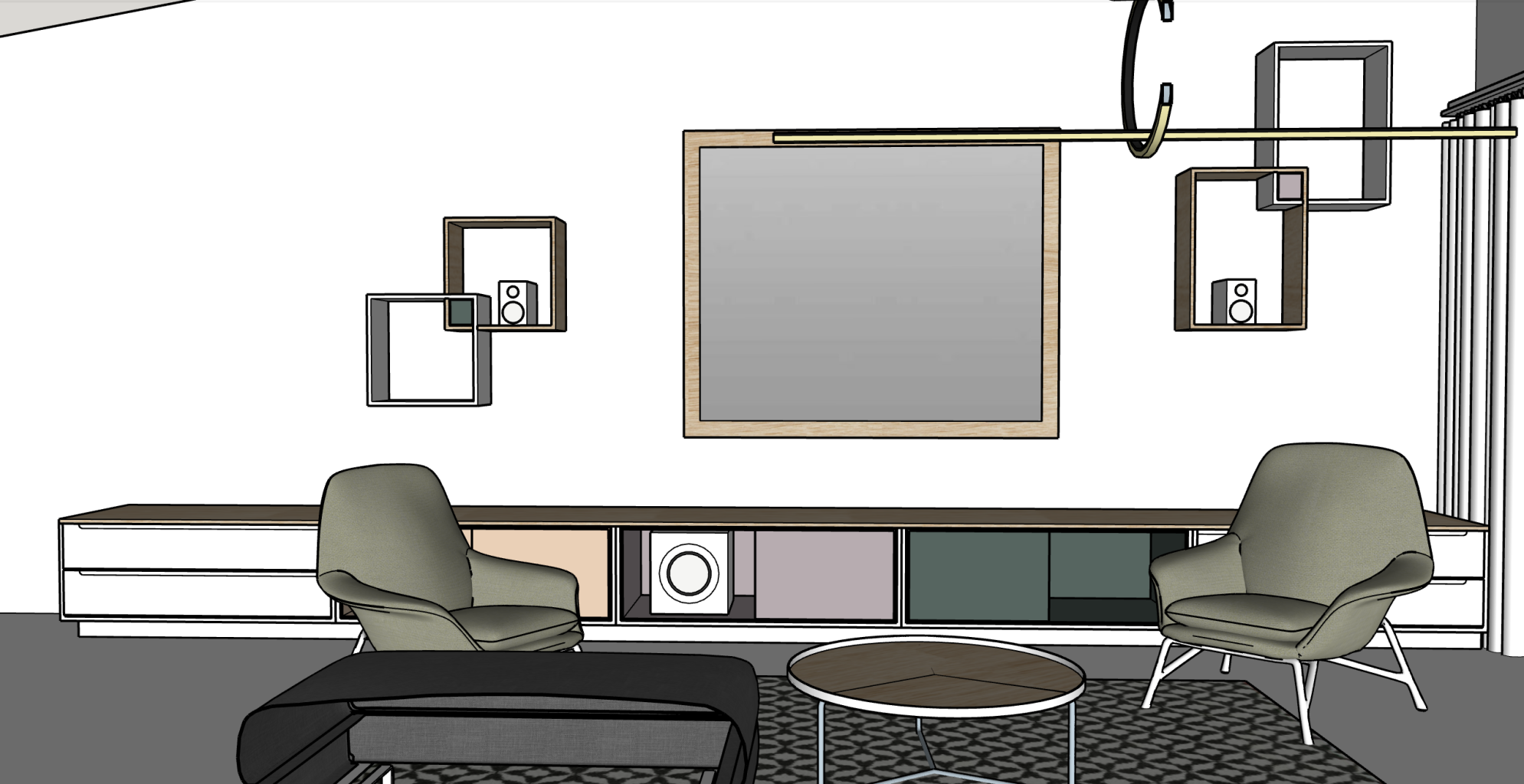 Projet Salma I – Agencement Sur-Mesure Meuble TV & Entrée près de Rennes