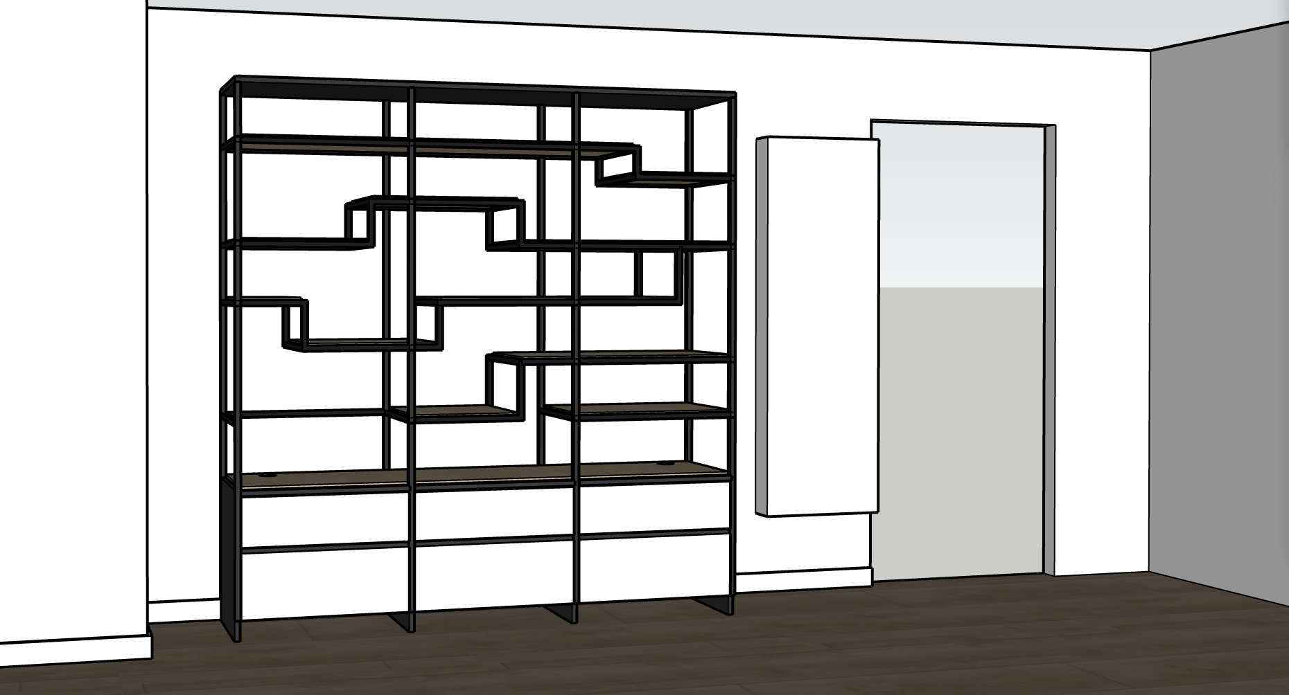 Projet Florence – Agencement Sur-Mesure d&rsquo;une bibliothèque près de Rennes